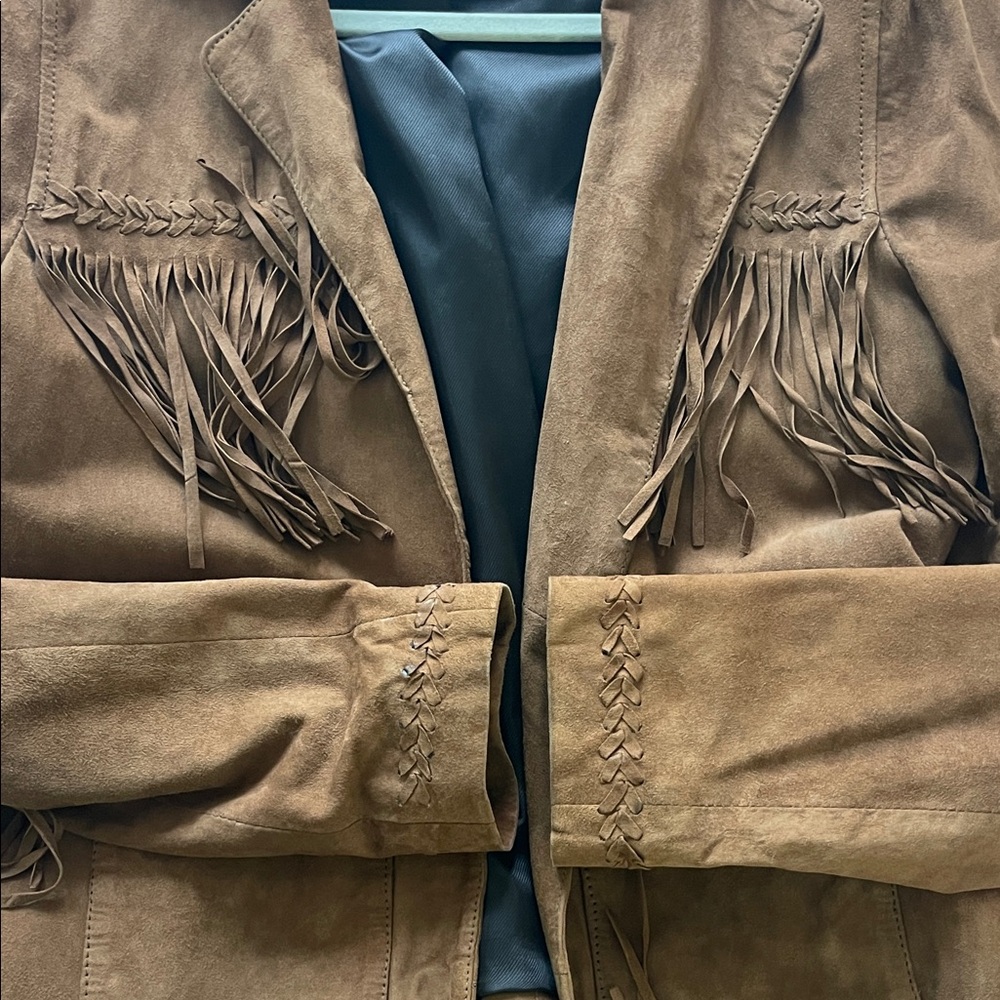 western native Brown Suede Fringe Jacket vintage - Picture 17 of 17